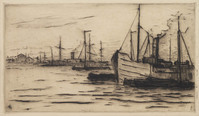 KG 09097
<br/>
Schepen op de Maas
<br/>
<em>Storm van 's-Gravesande, Carel Nicolaas (1841-1924)</em>